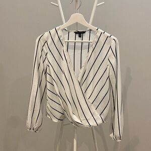 Banana Republic Striped Long Sleeve Blouse